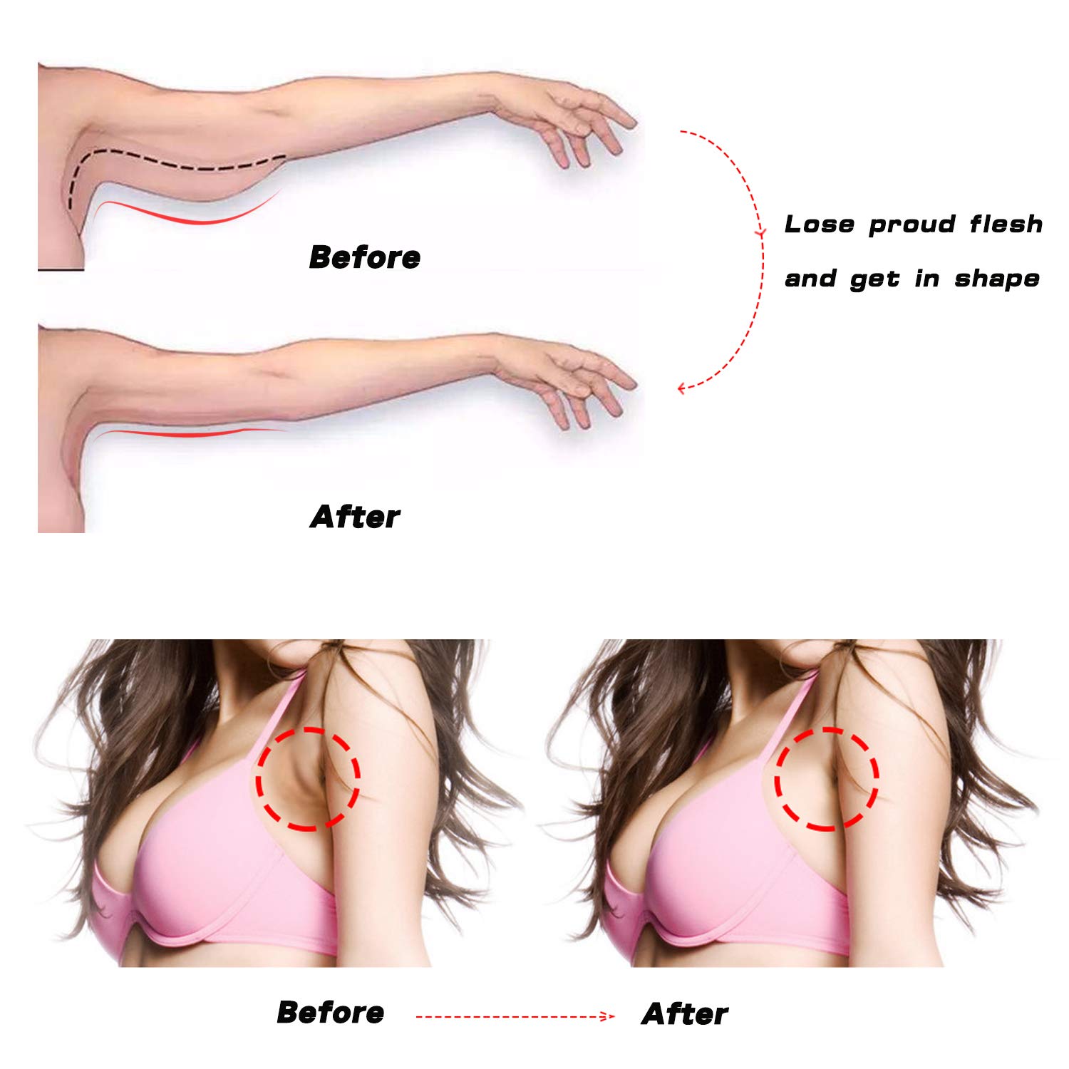 KimFit Arm Workout Equipment - Upper Body Exercise for Women Tones Strengthens Arms Biceps Shoulders Chest, at Home Fitness,Stretching, Strength Training, Physical Therapy Pink