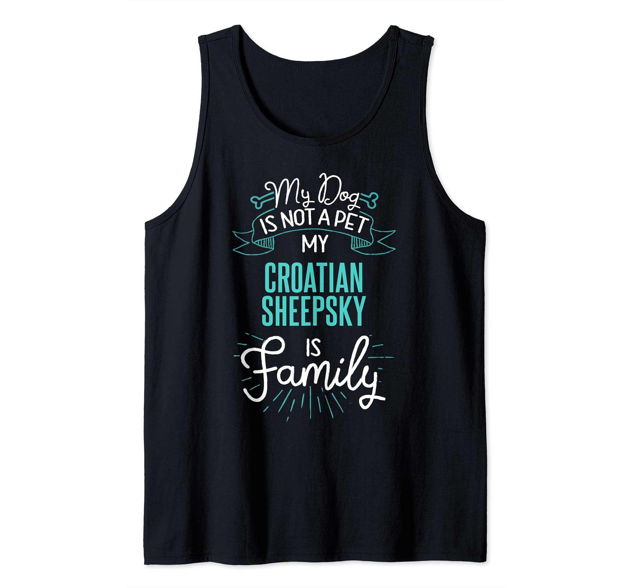 Cute Croatian Sheepsky Design Family Dog Giftn Tank Top