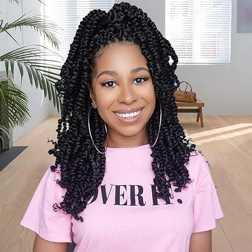 Passion Twist Hair 14 Inch Packs, Pre Twisted Passion Twist