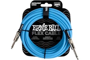 Ernie Ball Flex Instrument Cable Straight/Straight 20ft - Blue
