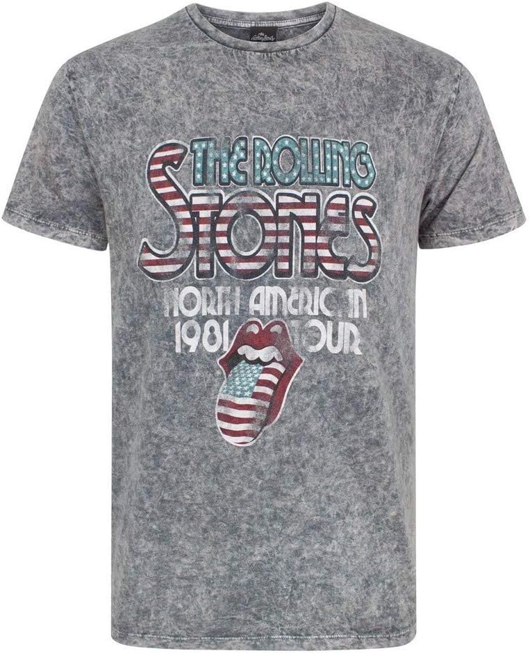 The Rolling Stones Men's Acid Wash T-Shirt (XXXL)