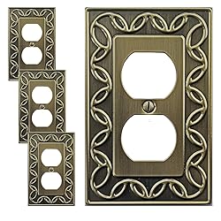 OKAWYC Single Duplex Outlet Cover Plate, 4-Pack