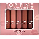 Italia Deluxe Top Five Mousse Matte Lipstick Set Send Nudes