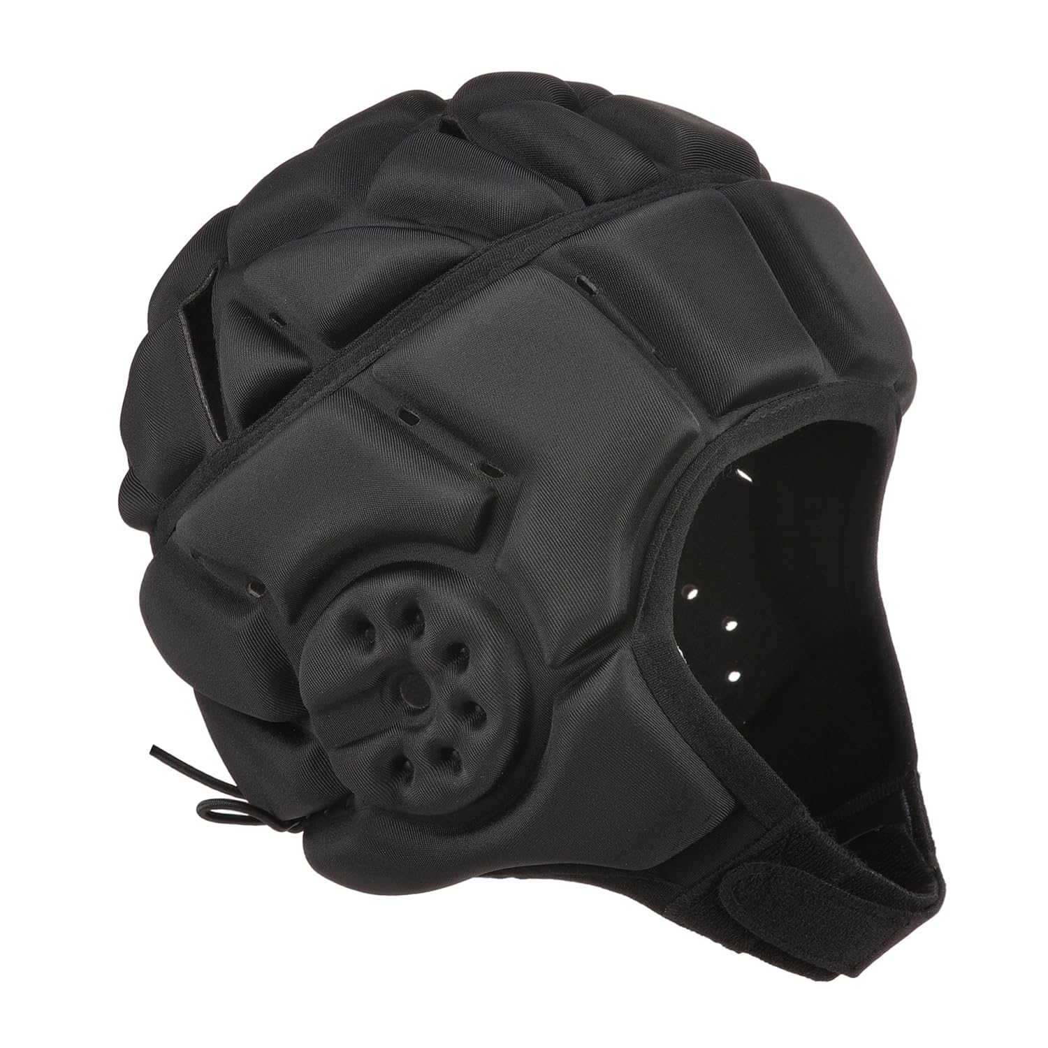 Photo 1 of surlim Flag Football Helmet 1/2 inch(13mm) Scrum Cap Soft Shell Helmet Rugby Headguards(Black, Medium)