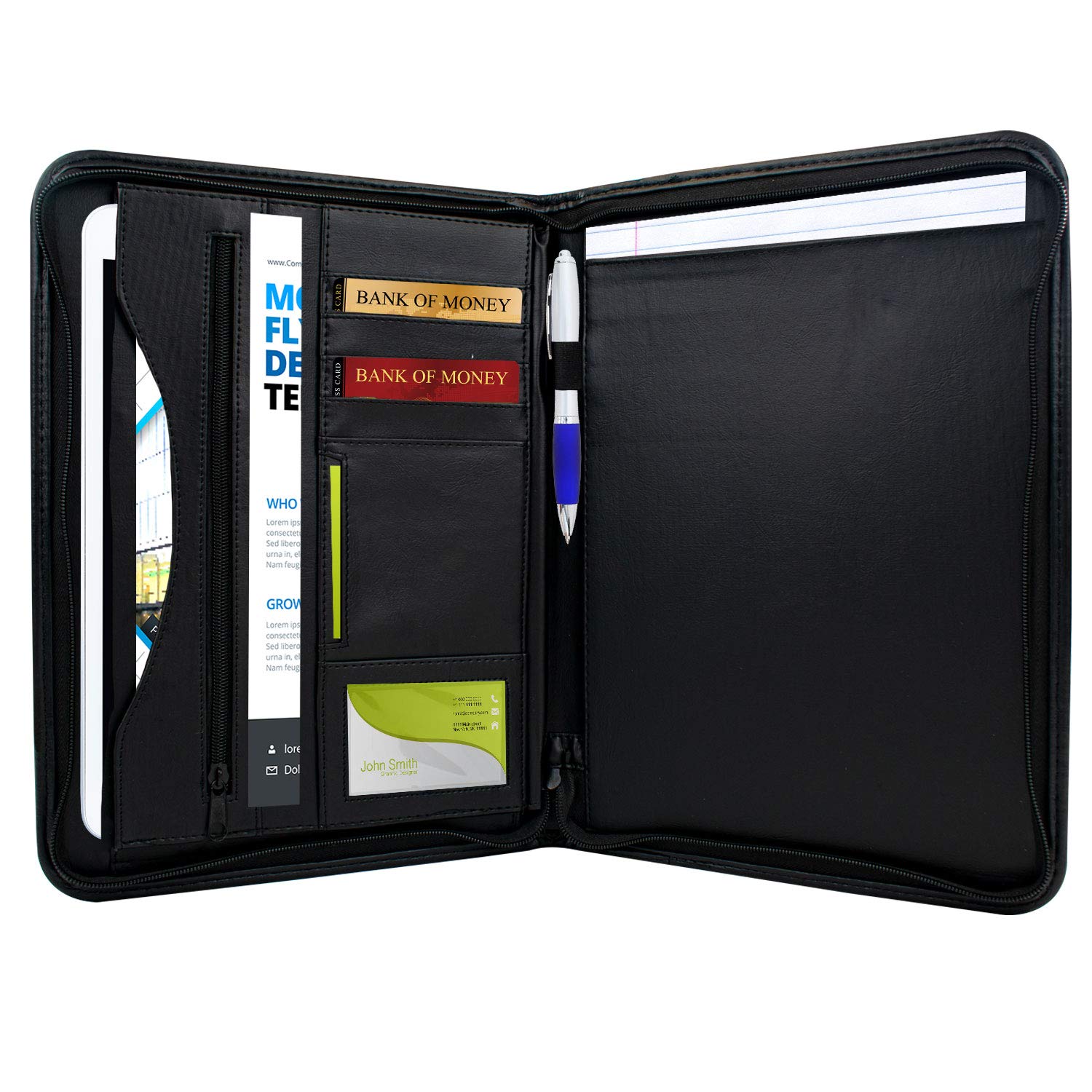 TRIXES Expanding File Organiser - 25 Compartment - File Storage for A4 Paper - Perfect for Offices Desks Space Saving - Colour Coded -Landscape - Black