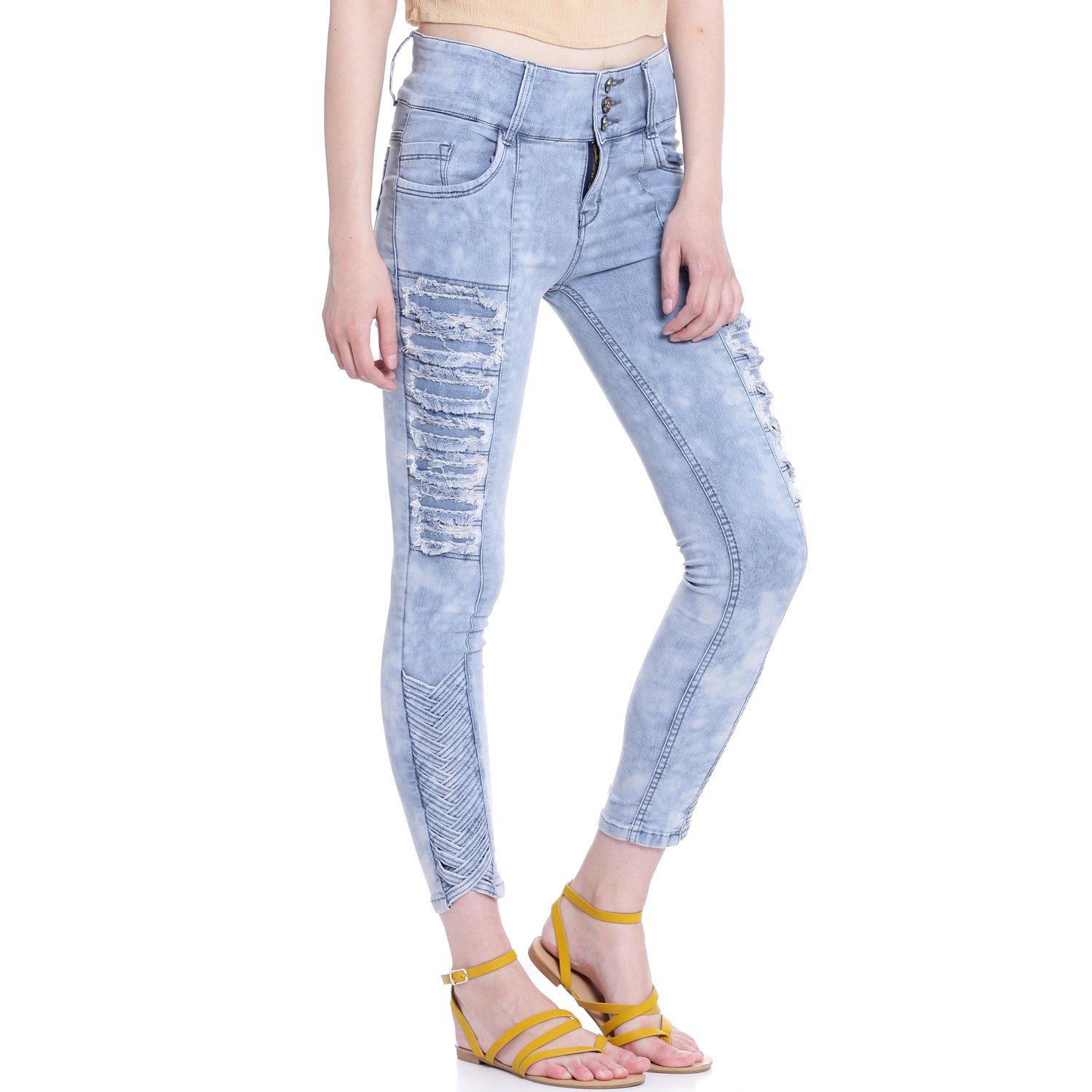 broadstar women denim ice blue jeans