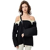 Magnetic Fleece Long Sleeve Post Shoulder Surgery Shirts for Women Tear Away Adaptive Clothing Rotator Cuff Recovery Shirt