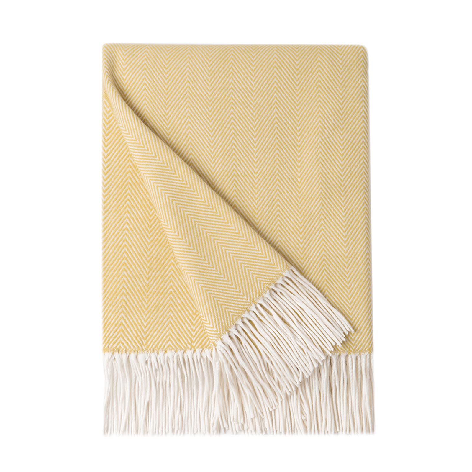 BOURINA Decorative Herringbone Faux Cashmere Fringe
