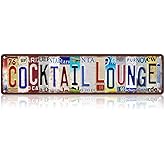 Vintage Cocktail Lounge Wall Decor Street Signs Bar Metal Tin Signs 16 x 4 Inches