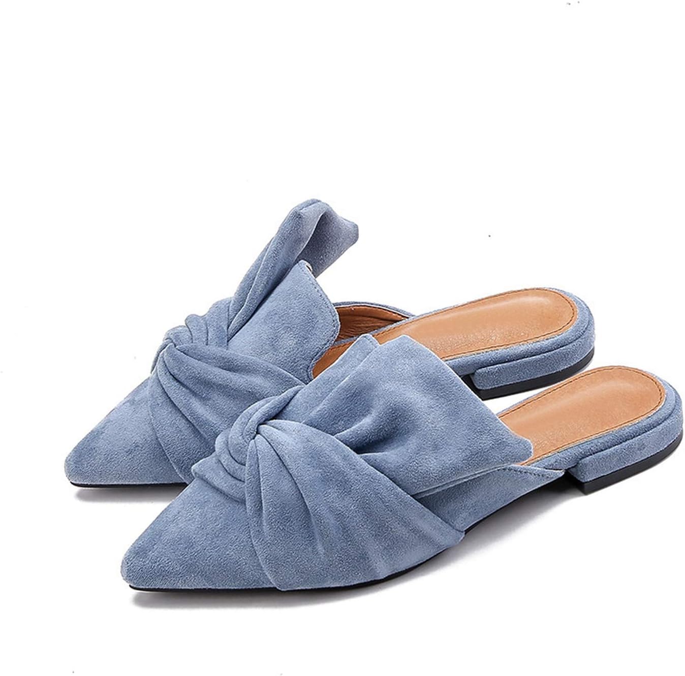 MomentFlat Shoes Zapatos Planos para Mujer con Puntera Plana y Puntiaguda, Color Azul, Talla 41