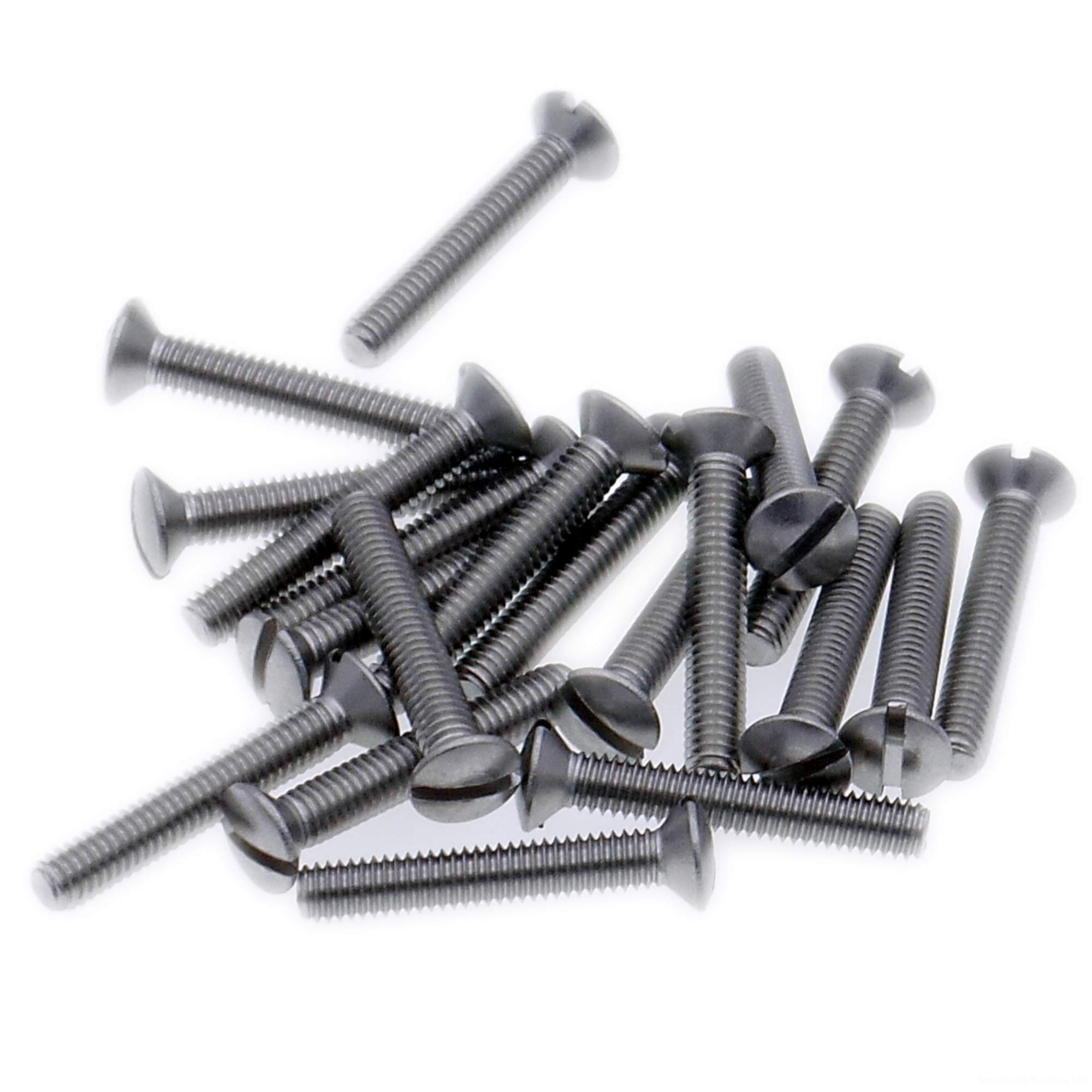 M4 (4mm x 30mm) Slot Raised Countersunk Machine Screw (Bolt) - Stainless Steel (A2) (Pack of 20)