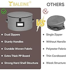 BALEINE China Storage Containers, Sturdy Quilted