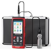 PM633C Digital Vibration Meter, Measurement Analysis Mechanical Equipment Vibration Frequency, Acceleration, Velocity, Displacement, Temperature for Motors, HVAC, Engines, Generator, Pumps