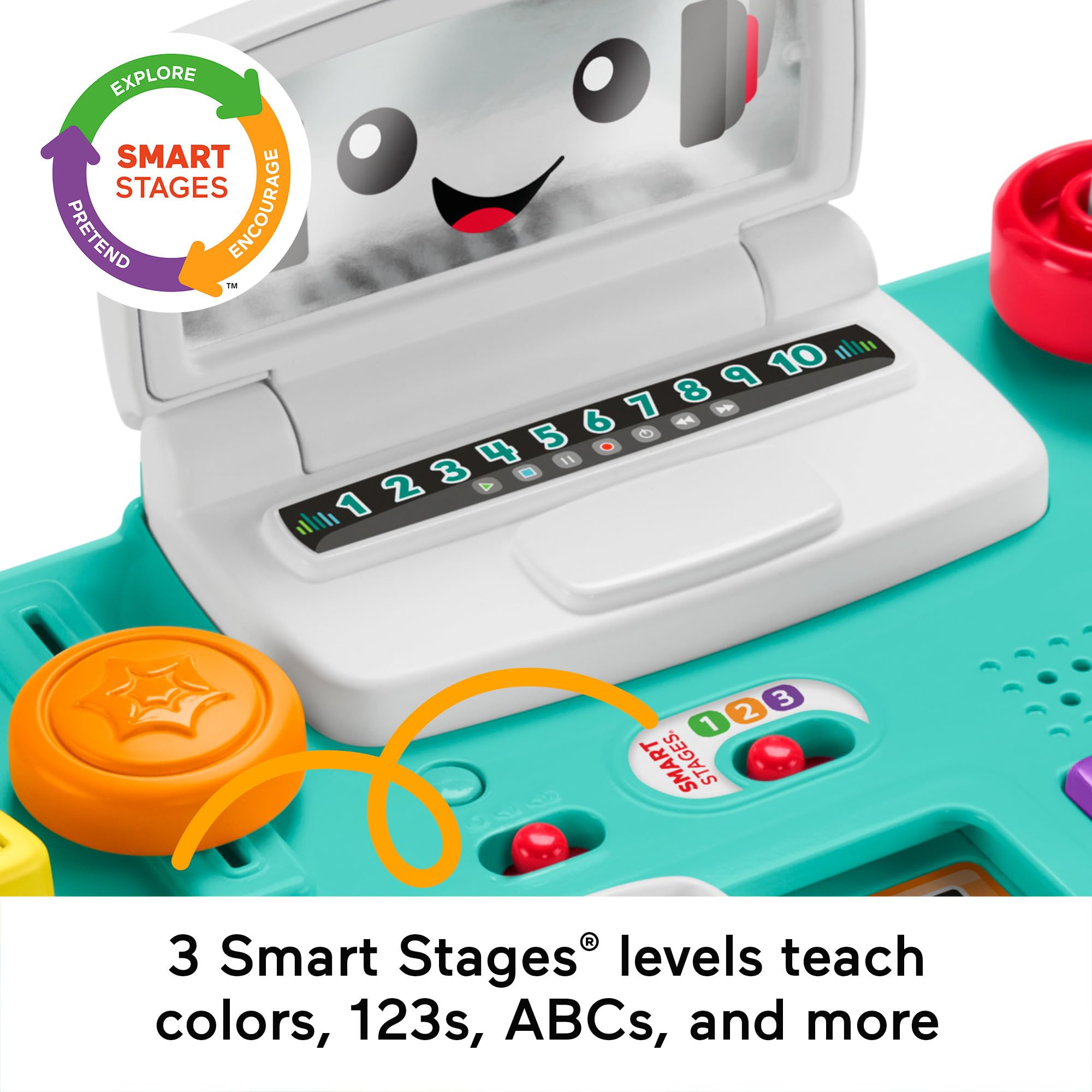 Fisher-Price Baby & Toddler Toy Laugh & Learn DJ Table with Educational Musical Activities for Developmental Play Infants Ages 6+ Months