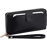 Women Wristlet Wallet with Cell Phone Holder Zip Around Handbag …