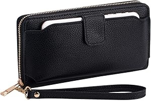 AMNF Women Wristlet Wallet with Cell Phone Holder Zip Around Handbag …