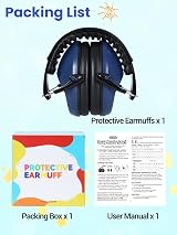 Dr.meter Kids Ear Defenders Noise Cancelling Headphones SNR 27dB Blue view 8