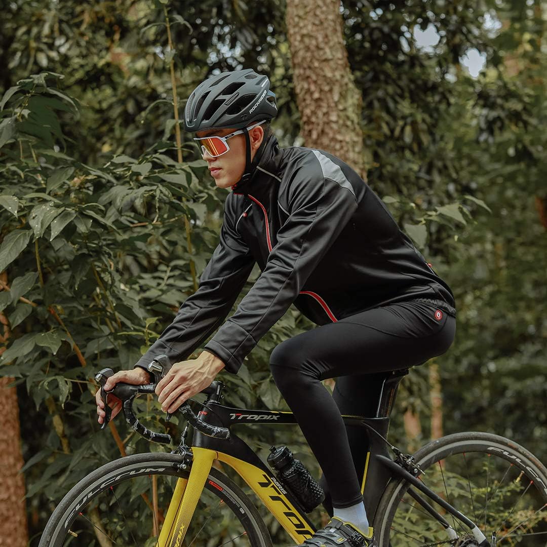 qualidyne Men's Cycling Bike Bib Long Pants Cycling Tights with 3D Breathable Pad, Excellent Performance & Better Fit: Clothing