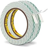 3M Double Sided Foam Tape 0.39" x 10Ft 2 Pack White | Double Coated Urethane Adhesion Polyurethane Tape for Bonding Attaching Mounting Interior Signage Nameplates DIY Card