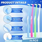 Sularpek 14 Pcs Single Tuft Toothbrushes with Covers for Gums Small Head view 3