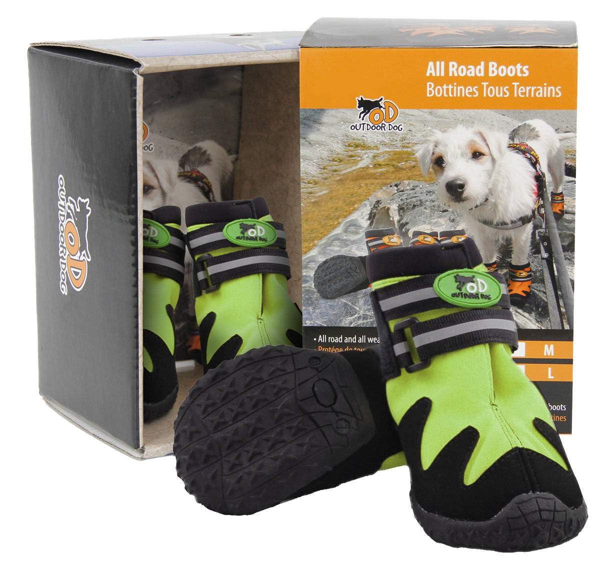 ALL FOR PAWS Outdoor Dog All Road Dog Boots, Small, Green, 2.91 kg