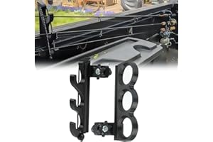 IGNALU for Truck Bed Fishing Rod Holder,Fishing Rod Holder for Specific Truck, Holds 3 Rods with Adjustable Bungee Straps, Easy Access for Fis