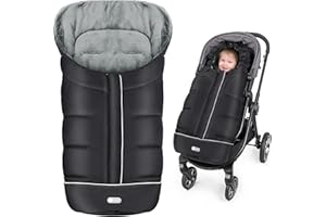 IvyWind Stroller Bunting Bag Universal, Warm Stroller Cover for Winter, Water Resistant Baby Stroller Footmuff, Warm Crystal Velevet for Cold Weather