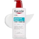 Eucerin Advanced Repair Lotion, Urea Enriched, 16.9 FL OZ | Unscented Body Lotion for Dry Skin with Urea, Ceramide and NMF, 48-Hour Hydration, Fast Absorbing, Non-Greasy, Fragrance Free