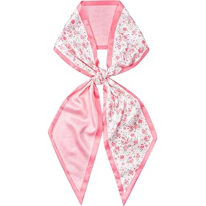 Mesovor Purse Scarf for Handbags, Satin Hair Neck Scarf for Women | Silky Headband Accessory for Country Concert & Western Ou