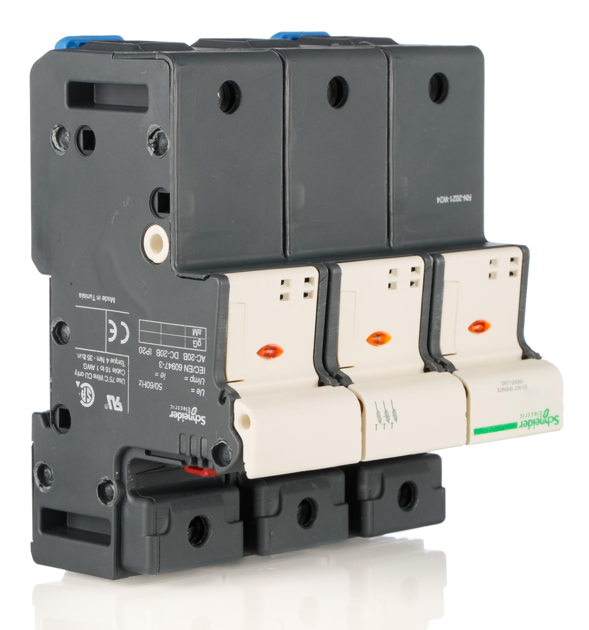 Schneider Electric DF223VC Fuse Carrier TP 125A, Fuse Holder 3P 125A For Fuse 22 X