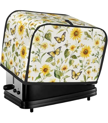 2-Slice Toaster Cover With Pockets – Black German Shepherd Dog Design, Soft Dust Protector (14.4 X 7.9 X 7.5 Inches) - View #7