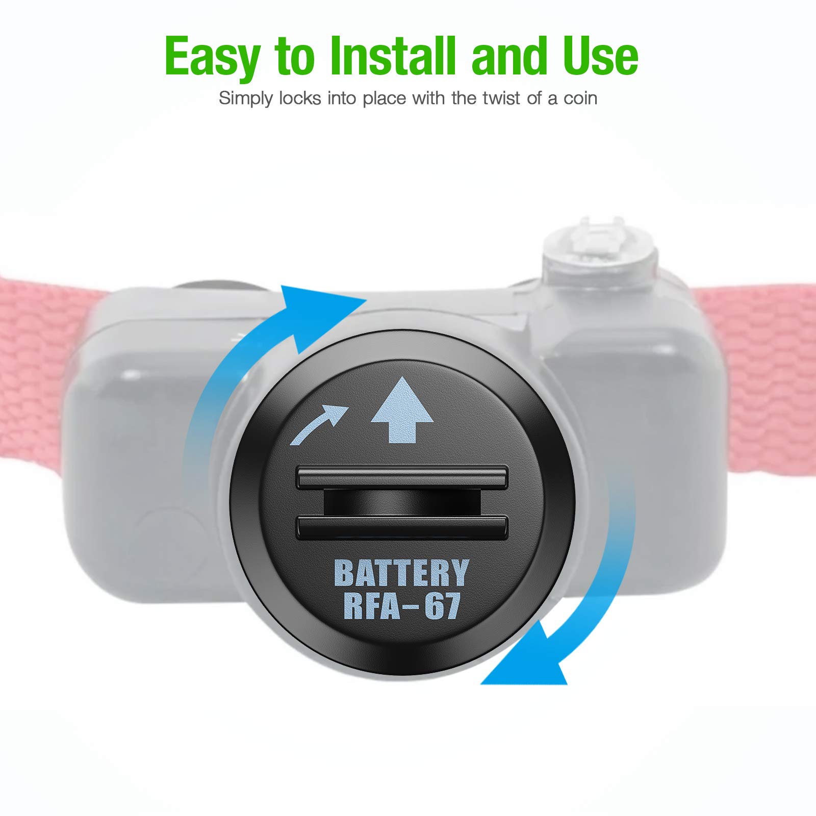EBL RFA-67 RFA-67D-11 6 Volt Pet Collar Replacement Batteries 10 Pack, Ultra Long-Lasting & Waterproof Compatible with PetSafe 6V Lithium Battery Specific Dog Receiver Collars