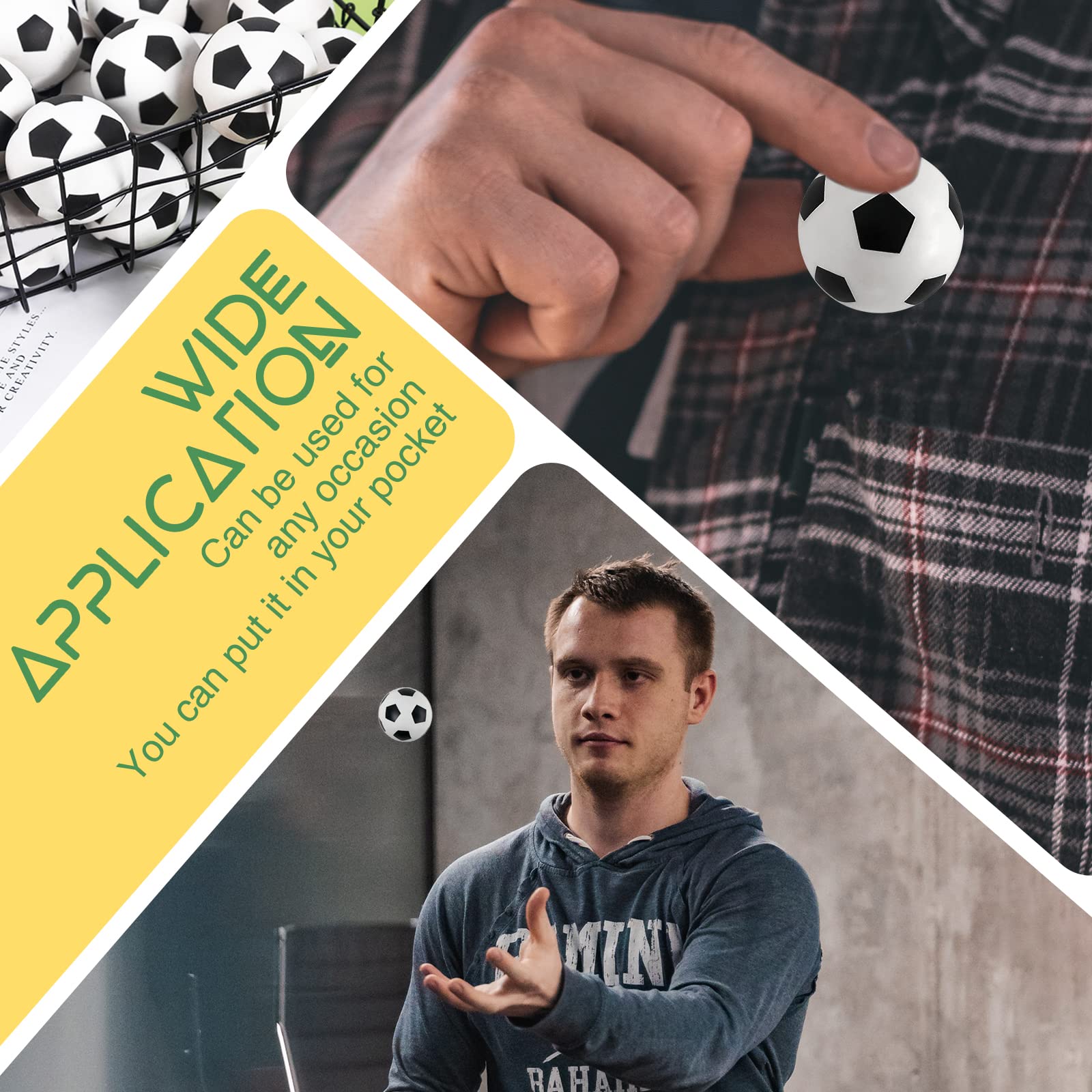 30pcs Bouncy Balls,Soccer Bouncing Balls,High Bouncing Rubber Soccer Ball for Stress Relief,Multi-Item Party Favor Packs,Ball Games,Classroom Prizes,Stocking Stuffers(27mm)