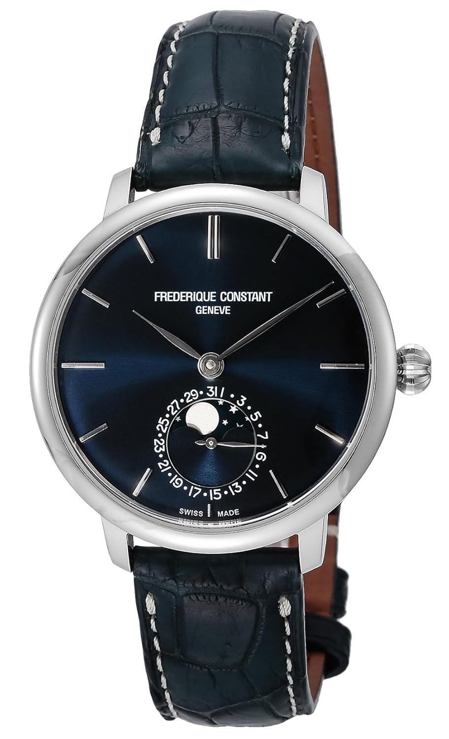 史上最も激安 フレデリックコンスタント Frederique Constant 腕時計 スリムライン ネイビー文字盤 ムーンフェイズ 703n3s6 レディース 並行輸入品 B078ygzwg8 Gurjahimaltreks Com