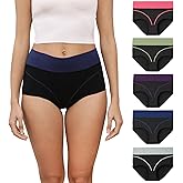 Forllori Women's Briefs Underwear Cotton High Waist Tummy Control Panties Ladies Panty
