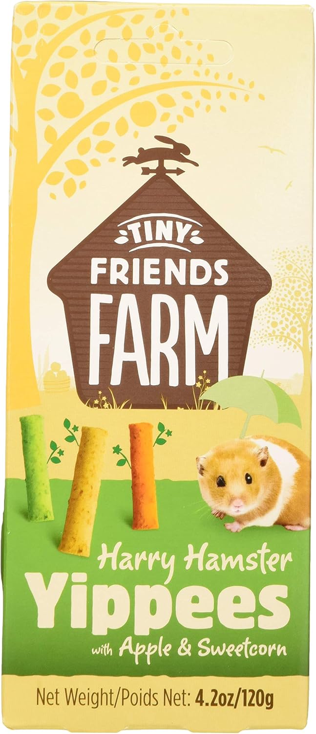 Supreme Petfoods Tiny Friends Farm Harry Hamster Yippees with Apple and Sweetcorn 120g (pack of 3), 0.06 g (Pack of 3)