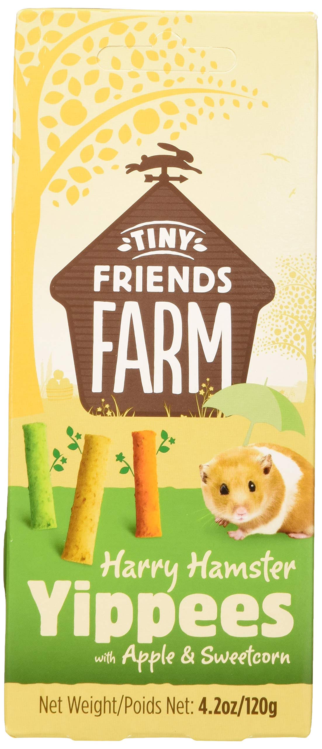 Supreme Petfoods Tiny Friends Farm Harry Hamster Yippees with Apple and Sweetcorn 120g (pack of 3)