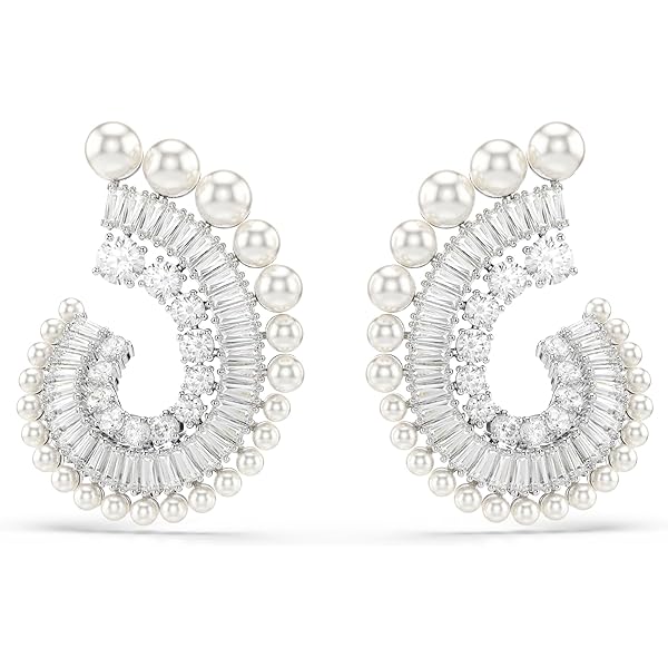 Amazon.com: Swarovski Millenia drop earrings, Octagon cut, Purple