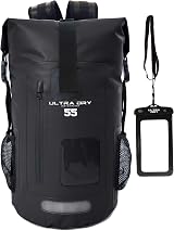 Ultra Dry Adventurer Premium 55L Waterproof Dry Bag Backpack Black