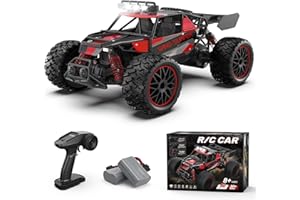 Scientoy 1:14 Remote Control Car, 30+KM/H High Speed All Terrain RC Cars for Boys Age 8-12, 2.4 GHz Off-Road RC Truck, Ideal Gifts for Adults Kids with 2 Rechargeable Batteries