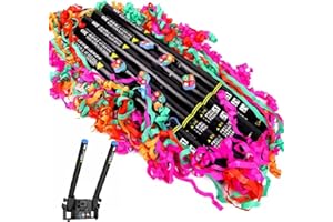 Electric Confetti Cannon Cartridges, 31.5in Multicolor Confetti Poppers for Weddings, Parties, Events, Christmas | Requires 2
