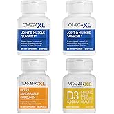 OmegaXL Immune Supporting Bundle - (2) 60 Count + TurmericXL + VitaminXL D3 - to Support Optimal Immune Health (Pack of 4)