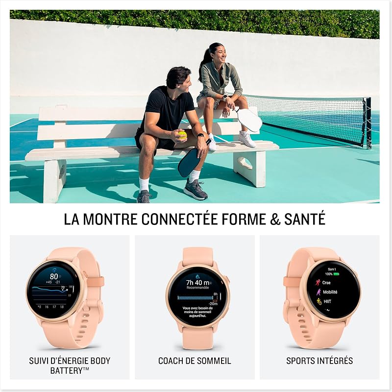 vívoactive 6, Montre connectée GPS sport & santé, Pebble Grey, 42mm