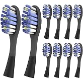 Replacement Toothbrush Heads Compatible with Colgate 360 Floss Tip/Keep Charcoal