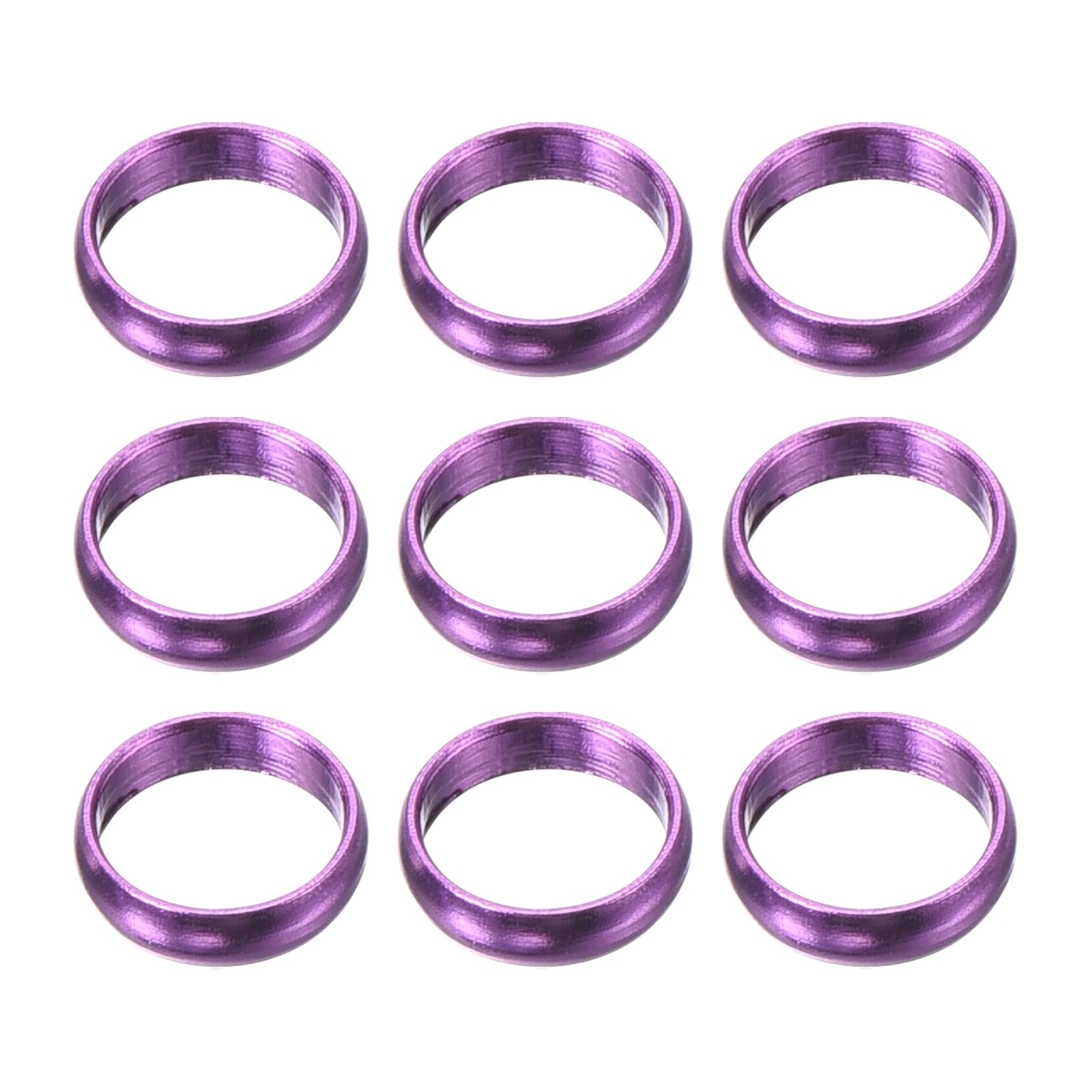 M METERXITY 9 Pack Dart Shaft Rings - Aluminum O-Ring Dart Accessories, Apply to Darts Games/Entertainment/Party (Purple)