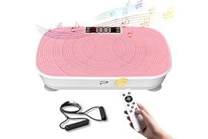 AXEFIT Vibration Plate Exercise Machine - 99 Speeds, 400LBS Capacity Quiet Whole Body Vibration Platform for Weight Loss & Lymphatic Drainage with Bluetooth Music, Remote & Touchscreen Control