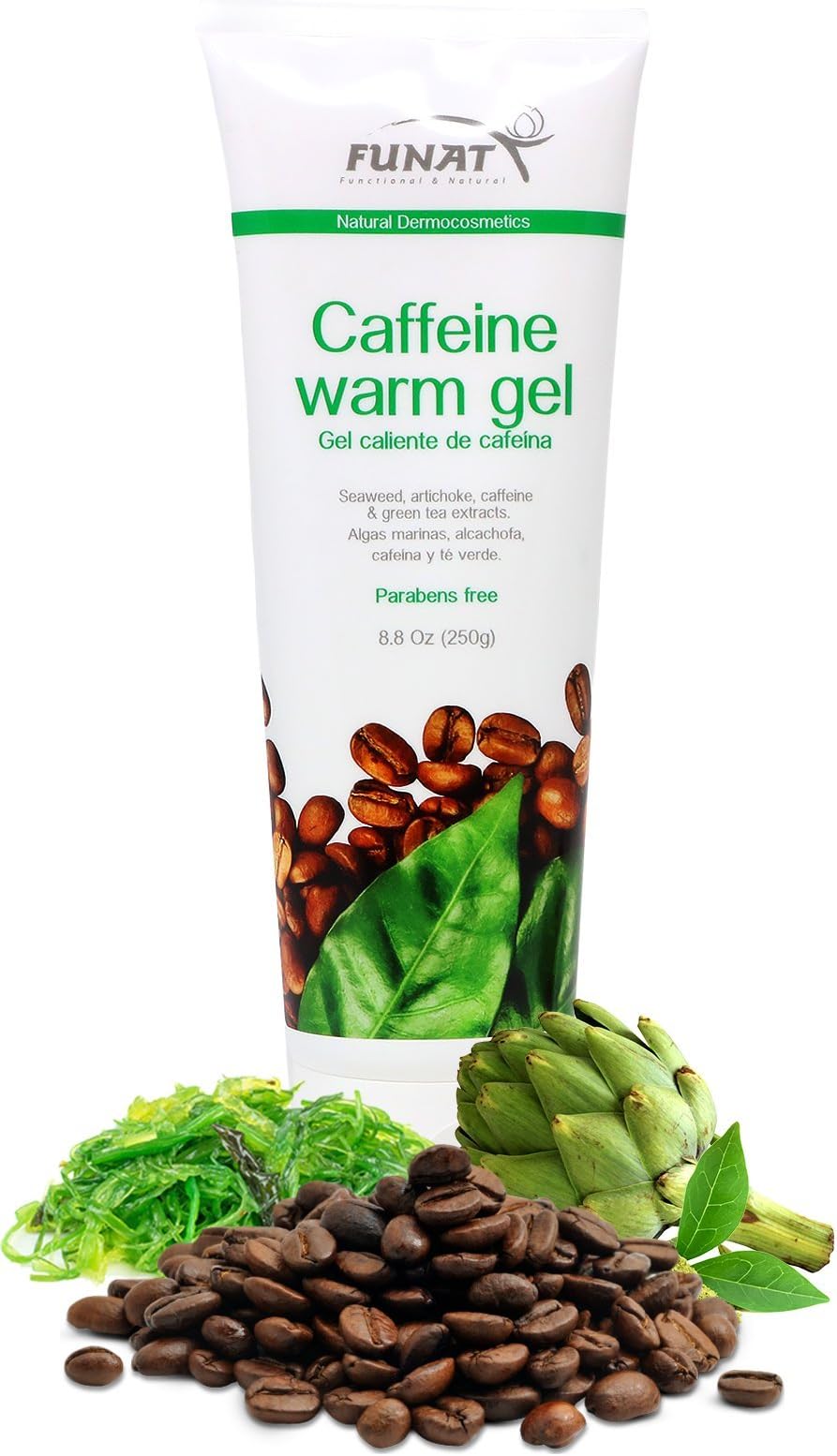 Funat Natural Fat Burning Warm Fitness Body Gel with Caffeine, Green Tea and Seaweed Extracts (8.8 oz)