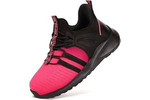 YOLARK Boys Girls Sneakers for Kids Non-Slip Tennis Shoes Fashion Lightweight Breathable Running Sport Athletic