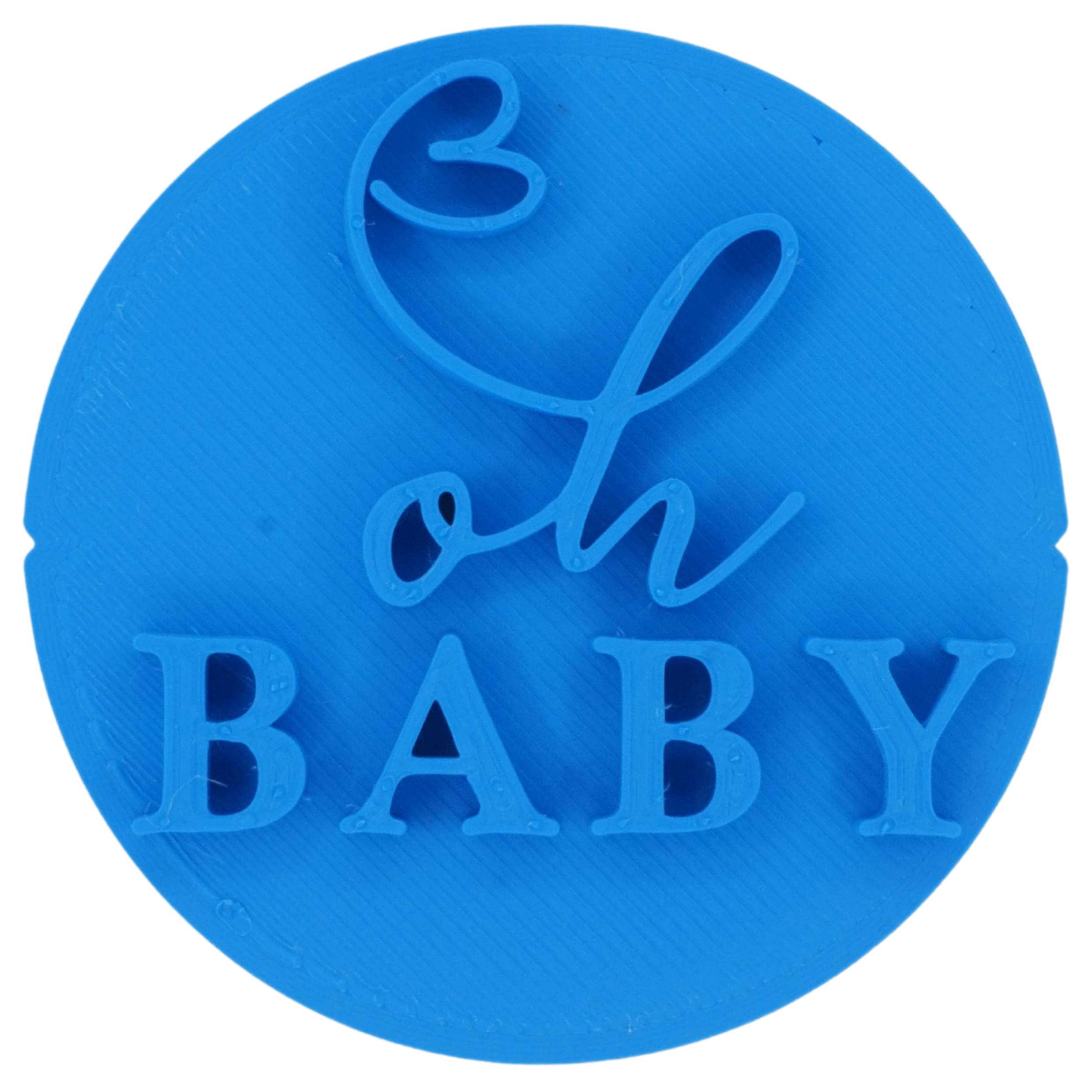 Oh Baby Cookie Stamp Fondant Embosser 6cm (2.36 inches) Made in The UK for Baking, Cooking, Fondant, Icing, Cupcake, Cookie, Cake, Biscuits, Decoration