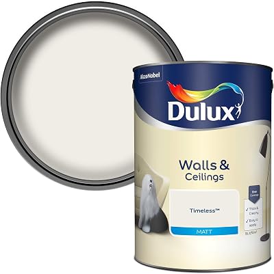 Dulux Matt Emulsion Paint Walls Ceilings Timeless 5 Litres